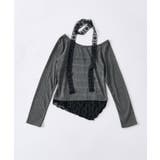 チャコール | 【OLIVE des OLIVE】タイ付ワンショルトップス | NICE CLAUP / OLIVE des OLIVE　OUTLET