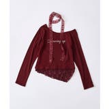 ボルドー | 【OLIVE des OLIVE】タイ付ワンショルトップス | NICE CLAUP / OLIVE des OLIVE　OUTLET
