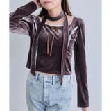 【OLIVE des OLIVE】タイ付ベロアトップス | NICE CLAUP / OLIVE des OLIVE　OUTLET | 詳細画像7 