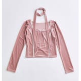 【OLIVE des OLIVE】タイ付ベロアトップス | NICE CLAUP / OLIVE des OLIVE　OUTLET | 詳細画像2 