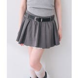 チャコール | 【OLIVE des OLIVE】ベルト付きタックフレアスカート | NICE CLAUP / OLIVE des OLIVE OUTLET