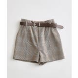 ブラウン | ベルト付きショートパンツ | NICE CLAUP / OLIVE des OLIVE　OUTLET
