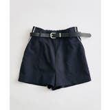 ネイビー | ベルト付きショートパンツ | NICE CLAUP / OLIVE des OLIVE　OUTLET