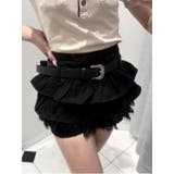 【OLIVE des OLIVE】合皮ベルト付きフリルショートパンツ | NICE CLAUP / OLIVE des OLIVE OUTLET | 詳細画像1