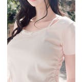 ピンク | 【OLIVE des OLIVE】レイヤード風ドロストTシャツ | NICE CLAUP / OLIVE des OLIVE OUTLET