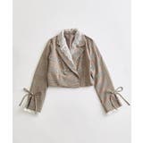 【OLIVE des OLIVE】レース衿ショート丈テーラードジャケット | NICE CLAUP / OLIVE des OLIVE　OUTLET | 詳細画像2 