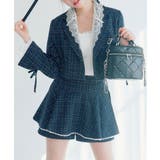 ネイビー | 【OLIVE des OLIVE】レース衿ショート丈テーラードジャケット | NICE CLAUP / OLIVE des OLIVE　OUTLET