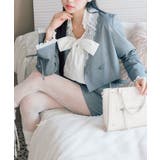 グレー | 【OLIVE des OLIVE】レース衿ショート丈テーラードジャケット | NICE CLAUP / OLIVE des OLIVE　OUTLET
