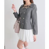 チャコール | 【OLIVE des OLIVE】異素材ドッキングワンピース | NICE CLAUP / OLIVE des OLIVE OUTLET
