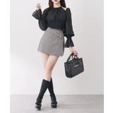 グレー | 【Belle Charme】ビジューボックスミニスカート | NICE CLAUP / OLIVE des OLIVE　OUTLET