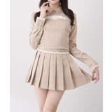 ベージュ | 【Belle Charme】レースプリーツミニスカート | NICE CLAUP / OLIVE des OLIVE OUTLET