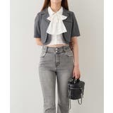 【Belle Charme】ミニリボンショートスリーブジャケット | NICE CLAUP / OLIVE des OLIVE　OUTLET | 詳細画像6 