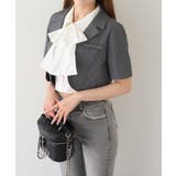 【Belle Charme】ミニリボンショートスリーブジャケット | NICE CLAUP / OLIVE des OLIVE　OUTLET | 詳細画像5 
