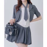 チャコール | 【Belle Charme】ミニリボンショートスリーブジャケット | NICE CLAUP / OLIVE des OLIVE　OUTLET