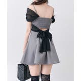 グレー | 【Belle Charme】バックリボンフレアキャミワンピース | NICE CLAUP / OLIVE des OLIVE OUTLET