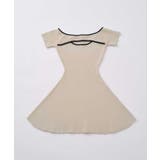 【Belle Charme】ロゴニットフレアワンピース | NICE CLAUP / OLIVE des OLIVE　OUTLET | 詳細画像2 