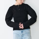 ブラック | 【LARUTA】Wジャガードバナナスリーブカーデ | RMAF NICE CLAUP / OLIVE des OLIVE