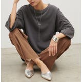 チャコール | 【LARUTA】ピグメント裏毛プルオーバー | NICE CLAUP / OLIVE des OLIVE　OUTLET