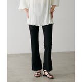 ブラック | 【LARUTA】美しいシルエットリブパンツ | NICE CLAUP / OLIVE des OLIVE OUTLET