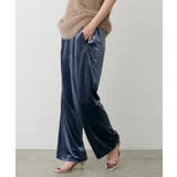 【LARUTA】サイドライン切替ベロアパンツ | NICE CLAUP / OLIVE des OLIVE　OUTLET | 詳細画像1 