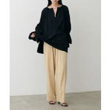 【LARUTA】サイドライン切替ベロアパンツ | NICE CLAUP / OLIVE des OLIVE　OUTLET | 詳細画像3 