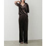 【LARUTA】サイドライン切替ベロアパンツ | NICE CLAUP / OLIVE des OLIVE　OUTLET | 詳細画像32 