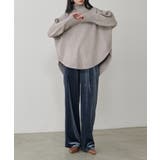 ブルー | 【LARUTA】サイドライン切替ベロアパンツ | NICE CLAUP / OLIVE des OLIVE　OUTLET