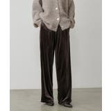 ブラウン | 【LARUTA】サイドライン切替ベロアパンツ | NICE CLAUP / OLIVE des OLIVE　OUTLET