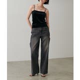 【LARUTA】カップ付きベロアキャミ | NICE CLAUP / OLIVE des OLIVE　OUTLET | 詳細画像2 