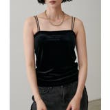 【LARUTA】カップ付きベロアキャミ | NICE CLAUP / OLIVE des OLIVE　OUTLET | 詳細画像3 