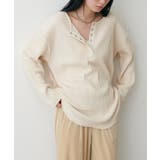 【LARUTA】長袖ワッフルカットソーTee | NICE CLAUP / OLIVE des OLIVE　OUTLET | 詳細画像4 