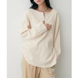 アイボリー | 【LARUTA】長袖ワッフルカットソーTee | NICE CLAUP / OLIVE des OLIVE　OUTLET