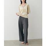 【LARUTA】ベロアポロシャツプルオーバー | NICE CLAUP / OLIVE des OLIVE　OUTLET | 詳細画像2 