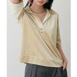【LARUTA】ベロアポロシャツプルオーバー | NICE CLAUP / OLIVE des OLIVE　OUTLET | 詳細画像4 