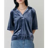 【LARUTA】ベロアポロシャツプルオーバー | NICE CLAUP / OLIVE des OLIVE　OUTLET | 詳細画像9 