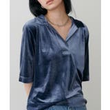 【LARUTA】ベロアポロシャツプルオーバー | NICE CLAUP / OLIVE des OLIVE　OUTLET | 詳細画像10 