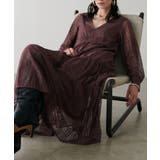 ブラウン | 【LARUTA】レース切替ロングワンピース | NICE CLAUP / OLIVE des OLIVE OUTLET