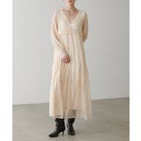 アイボリー | 【LARUTA】レース切替ロングワンピース | NICE CLAUP / OLIVE des OLIVE OUTLET