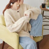 アイボリー | ふわふわシャギーカーディガン | RMAF NICE CLAUP / OLIVE des OLIVE