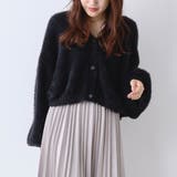 ブラック | シャギーヤーンショート丈カーディガン | RMAF NICE CLAUP / OLIVE des OLIVE