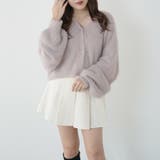 グレージュ | シャギーヤーンショート丈カーディガン | RMAF NICE CLAUP / OLIVE des OLIVE