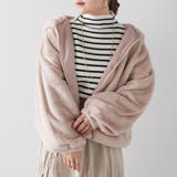 ピンクベージュ | 【もこもこで暖かい】ファイクラビットファーブルゾン | NICE CLAUP / OLIVE des OLIVE　OUTLET