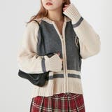 トップグレー | 【MARCHES】ジャガードニットZIPカーデ | RMAF NICE CLAUP / OLIVE des OLIVE