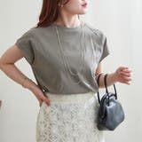 【コットン100%、サスティナブル】8色展開オーガニックコットンフレンチTシャツ | NICE CLAUP / OLIVE des OLIVE OUTLET | 詳細画像18