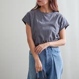 グレー | 【コットン100%、サスティナブル】8色展開オーガニックコットンフレンチTシャツ | NICE CLAUP / OLIVE des OLIVE OUTLET