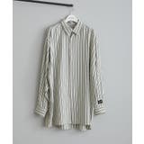 【NUNIFE】バックプリントストライプシャツ | NICE CLAUP / OLIVE des OLIVE OUTLET | 詳細画像3