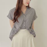 ブラック | 【nao】後レースアップタケノコタック柄ブラウス | RMAF NICE CLAUP / OLIVE des OLIVE