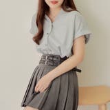 ミント | 【nao】後レースアップタケノコタック柄ブラウス | RMAF NICE CLAUP / OLIVE des OLIVE