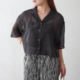 ブラック | 【NAO】シアーボイル開襟シャツ | RMAF NICE CLAUP / OLIVE des OLIVE