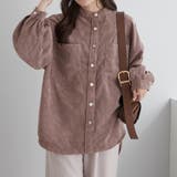 ピンクベージュ | 【NAO】多釦バンドカラーCPOシャツ | RMAF　NICE CLAUP / OLIVE des OLIVE